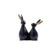 Twin Rabbit Black Showpiece & Gift