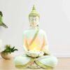 Buddha with Tea Light - White