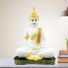 Buddha with Tea Light - White