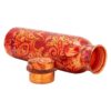 Copper Bottle - Red Meenakari - 1000 ml