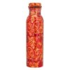 Copper Bottle - Red Meenakari - 1000 ml