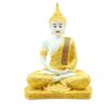 Meditating Buddha - Gold & White