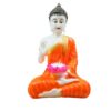 Buddha with Lotus Tea Light - Orange