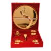 Ganesh Pooja Thali Set - Golden Brass