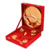 Ganesh Pooja Thali Set - Golden Brass