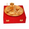 Ganesh Pooja Thali Set - Golden Brass