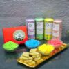 Eco Holi Hamper: Colors & Kesar Kaju Katli