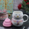 Snowman Mug with Silicone Cap