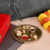 Golden Brass Pooja Thali