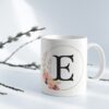 E Letter Printed Mug