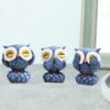 Marble Owl Showpiece - Set of 3