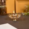 Crystal Diya - 16 Stone Brass