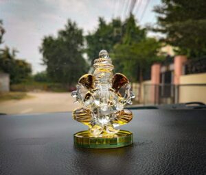 Crystal Ganesha for home and Car Dashboard