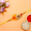 Resin Floweret Rakhi - Orange