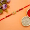 Swastic Embossed Metal Rakhi