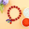 Rainbow Charm Red Kids Bracelet Rakhi