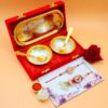 Vibrant Bhaiyia Bhabhi Rakhi + Golden Bowl Set Combo