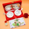 Blossoming Couple Rakhi + Bowl Set Combo