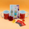 Lavish Blue Couple Rakhi + Printed Mugs