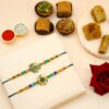 Pack of 2 Rakhi with Baklava Sweet Combo