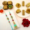 Traditional Couple Pair Rakhi wiht Baklava Combo